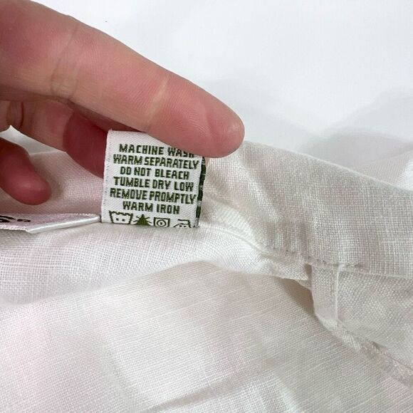 Orvis Jacket Womens 18 Cream Long Sleeve Linen Open Front Blazer - Picture 4 of 8